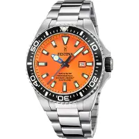 Festina Diver Rostfritt stål Orange Urtavla Quartz F20663-4 200M herrklocka orange