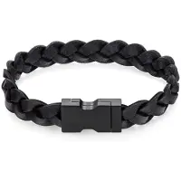 Calvin Klein Braided Leather Bracelet