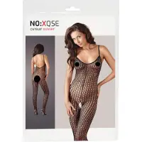 NO:XQSE - sexig svart nätoverall - XL/XXL