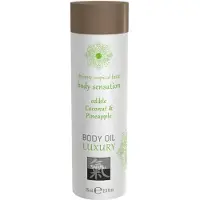 Hot - Shiatsu Luxury - ätbar massageolja - kokos-ananas (75 ml)