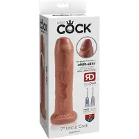 King Cock - realistisk dildo 18cm - mörk hudfärg