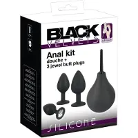 Black Velvets - analpluggsset (4 delar, svart)