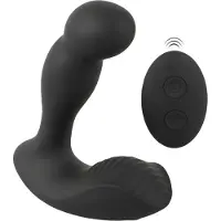 Rebel - uppladdningsbar, fjärrstyrd prostatamassagerande vibrator (svart)