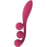 Satisfyer Tri Ball 1 - uppladdningsbar multifunktionsvibrator - röd