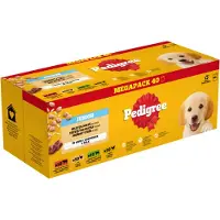 Pedigree Junior Mix Selection i gelé megapack våtfoder hund måltidspåsar