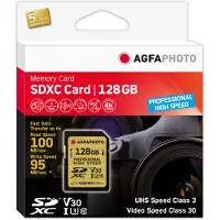 Agfa Sdxc Uhs I 128gb Professional High Speed U3 V30 Minneskort