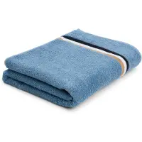 BOSS Cotton bath sheet with signature stripe