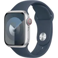 Apple Watch Series 9 4G 41mm Aluminium med Sport Band S/M - Silver