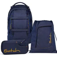 Satch Skolväskset - Paket - Denim Blue - - One Size - Skolväska