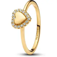 Pandora Timeless gold-plated engravable heartring 163801C01-54