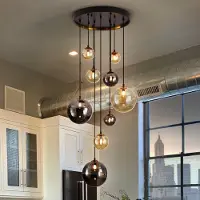Schuller Valencia Glas pendellampa Dark, Svart, Vardagsrum / matsal, Metall, Pendellampa