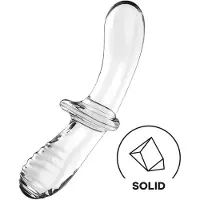 Satisfyer - dubbeldildo glas - transparent