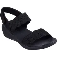 SKECHERS för kvinnor. 163165 Arya On The Rise Sandaler svart (36), 3 till 5 cm, Kardborreband, Casual
