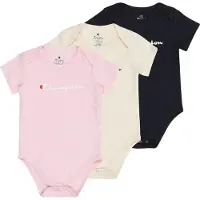 Champion Body k/ä - 3-pack - Rosa/Marinblå/Beige - - 62/68 - Body K/Ä