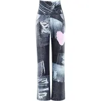 Winshape Sportbyxa 'CUL101C' grå / grå denim / rosa / vit