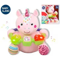 Reig Musicales Musikalisk Enhörning Med Ljus Och Aktiviteter Teddy 20 Cm