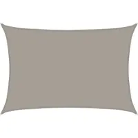 vidaXL Solsegel 160 g/m² rektangulär ljusgrå 5x6 m HDPE