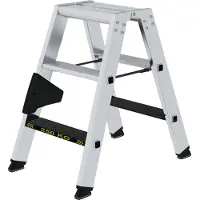 MUNK Günzburger Steigtechnik 43803 Aluminium Klappstege med trappsteg Arbetshöjd (max.): 2.25 m 6.8 kg