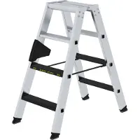 MUNK Günzburger Steigtechnik 43804 Aluminium Klappstege med trappsteg Arbetshöjd (max.): 2.5 m 7.7 kg