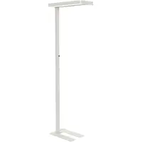 MAUL Golvlampa MAULjaval, dimbar, Vitt / opal, Arbetsrum / kontor, Aluminium / grå / zink, Modern