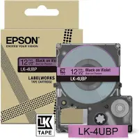 Epson LK-4UBP | svart text - lila tejp | 12mm (original)