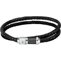 Maserati Jewels Armband i Återvunnet Läder och Rostfritt Stål JM223AVE18 - För Män