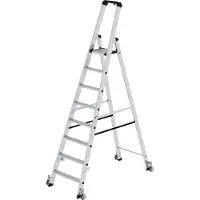 Günzburger Steigtechnik 41108 Aluminium Klappstege med trappsteg Arbetshöjd (max.): 4 m 15 kg