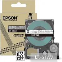 Epson LK-5TWJ | vit text - transparent tejp | 18mm (original)