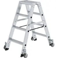 Günzburger Steigtechnik 41208 Aluminium Klappstege med trappsteg Arbetshöjd (max.): 2.5 m 9.7 kg