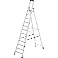MUNK Günzburger Steigtechnik 41112 Aluminium Klappstege med trappsteg Arbetshöjd (max.): 5 m 19 kg