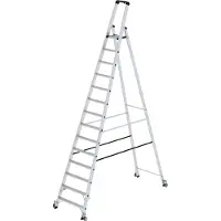MUNK Günzburger Steigtechnik 41114 Aluminium Klappstege med trappsteg Arbetshöjd (max.): 5.5 m