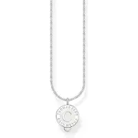 Thomas Sabo Charm Club Charmista white Charmista Coin silver halsband X2091-007-21-L45V