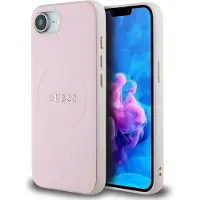 GUESS MagSafe med graverad ring iPhone 16e-fodral - rosa