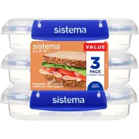 Sistema Square Klip it Plus 3-pack 520 ml