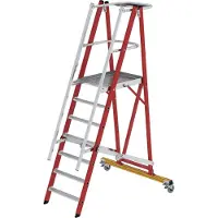 MUNK Günzburger Steigtechnik 036327 GFK/aluminium Plattformledare Arbetshöjd (max.): 750 cm