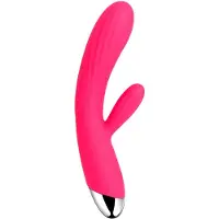 Svakom Angel - vibrator med klitorisstimulator - vattentät, värmande - röd