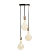 Tala Taklampa , Triple Pendant, dimbara, Vit, Matsal, Metall
