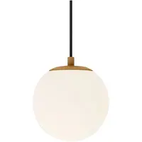 LUCANDE Glas pendellampa Bidolo , dimbar, Mässing / guld, Badrum, Glas, Pendellampa