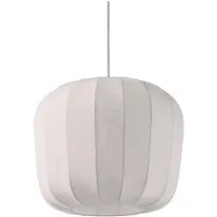 LINDBY Hänglampa Helin , dimbar, Vitt / opal, Vardagsrum / matsal, Textil / tyger / siden, Modern, Pendellampa