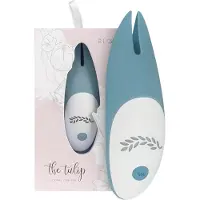 Huismerk Tulip - klitorisstimulator med vibrator - uppladdningsbar silikon turkos