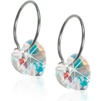 Blomdahl Ring 14mm Heart 10mm, Rainbow örhängen 15-1255-02
