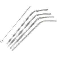 Barprofessional Metallsugrör 6mm - 4 St - Silver