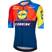 Santini Replica Lidl-trek 2025 Korta ärmar Cykeltröja