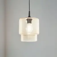 Argon Glas pendellampa Nesto , dimbar, Creme / bärnsten, Vardagsrum / matsal, Glas, Pendellampa
