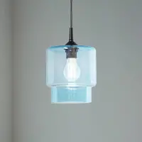 Argon Glas pendellampa Nesto , dimbar, Blå, Vardagsrum / matsal, Glas, Pendellampa