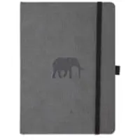 Dingbats* Wildlife Soft Cover A5 Dotted Grey Elephant Notebook