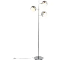 Kare Golvlampa CALOTTA, Förkromad / silver, Vardagsrum / matsal, Metall, Modern, Golvlampa