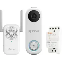 Ezviz DB1C - IP-porttelefonstation - trådlös - 802.11a/b/g/n - 2.4 Ghz, 5 GHz - med klocktransformator