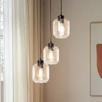 Eko-Light Glas pendellampa Sombra , dimbar, Creme / bärnsten, Vardagsrum / matsal, Glas, Pendellampa