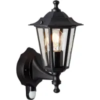 Brilliant Carleen 91019A06 Utomhusväggbelysning med rörelsedetektor LED E27 Svart